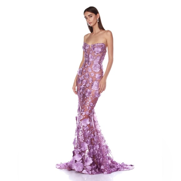 Bronx and Banco Purple Floral Maxi Dress - Picture 2 of 8